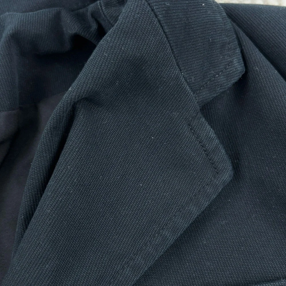 Lauren Ralph Lauren Blazer Women 6 Black Sports Coat Jacket Silver Metal Buttons